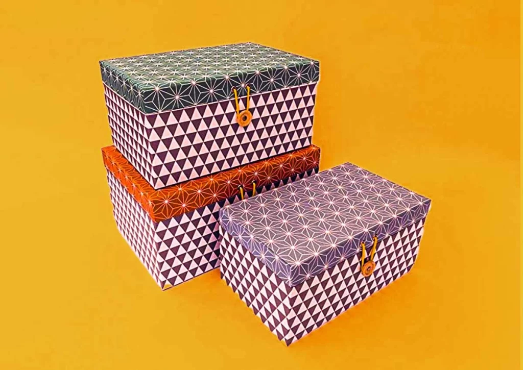 decorative cardboard storage boxes with lids