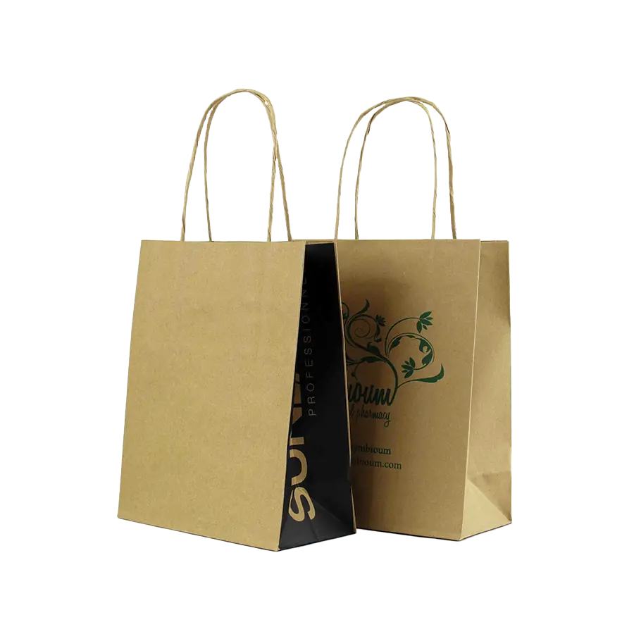 paper carrier bags with twisted handles