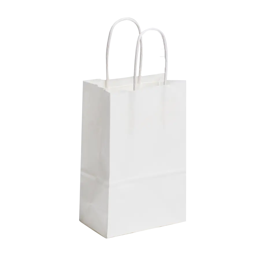 white bags with handles