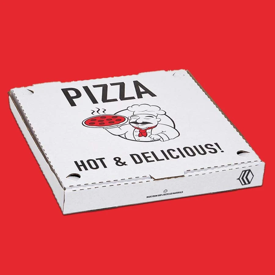 14 inch white pizza boxes