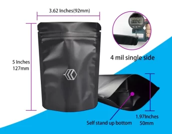 3.5g mylar bags dimensions