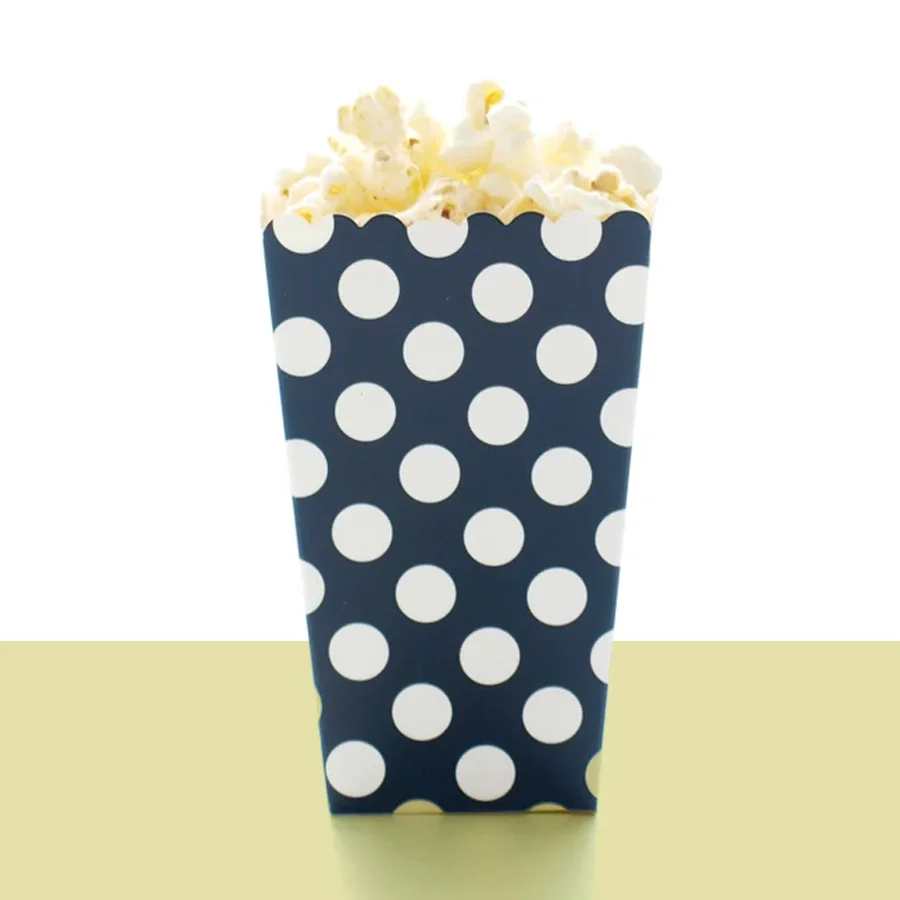 black and white popcorn boxes