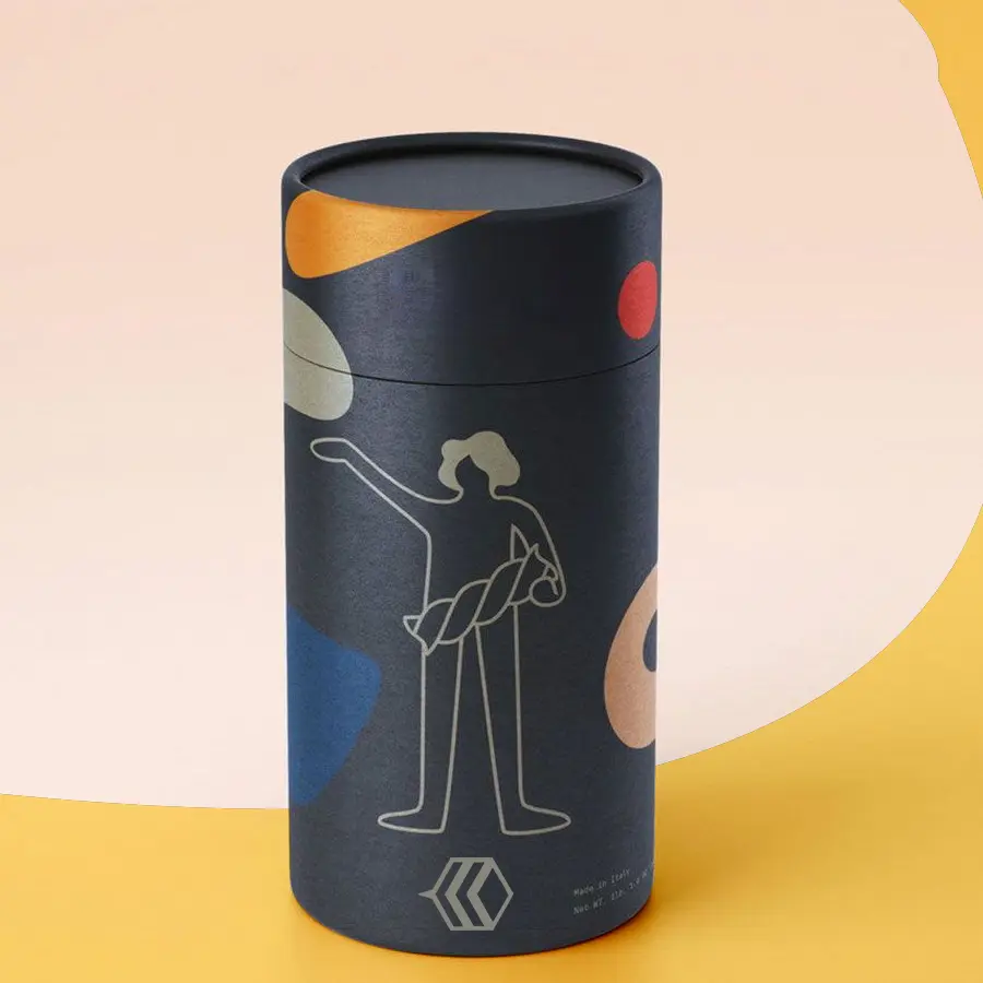 black paper tube packaging