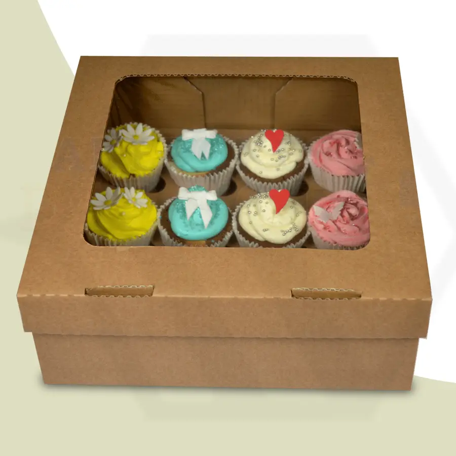 corrugated cardboard cupcake boxes