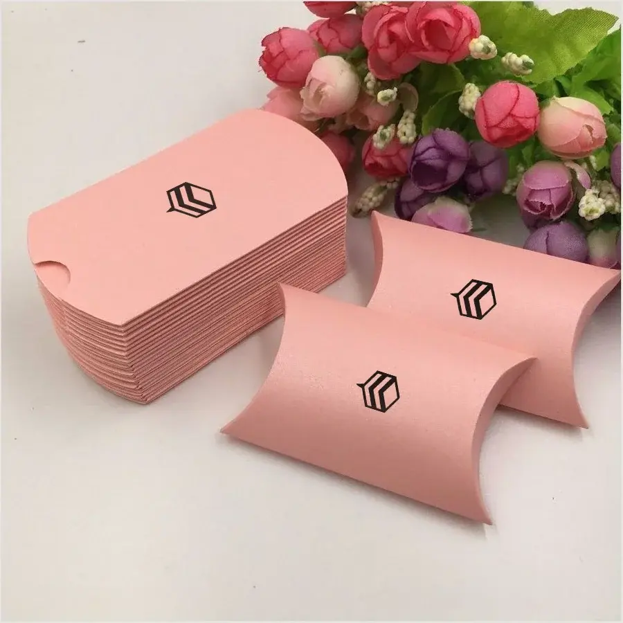 pale pink pillow boxes