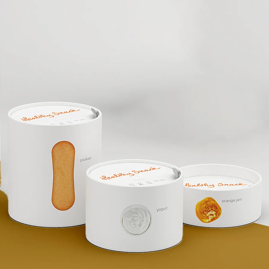 white cookie tube packaging