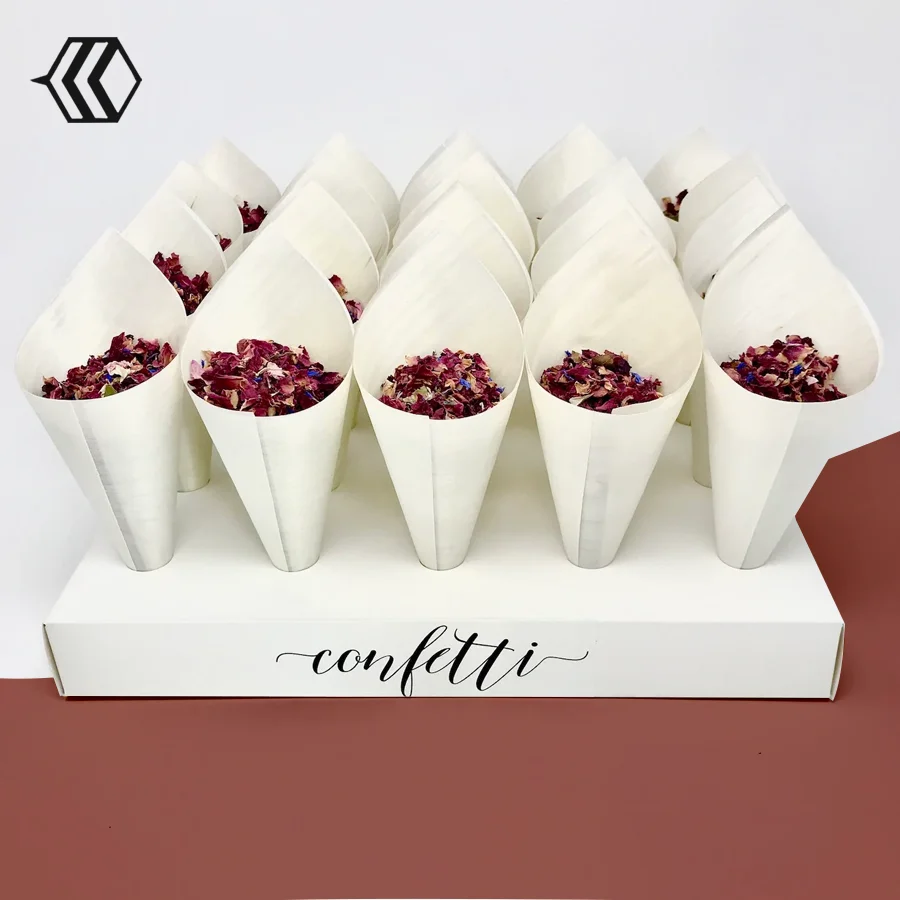 confetti cones and holder