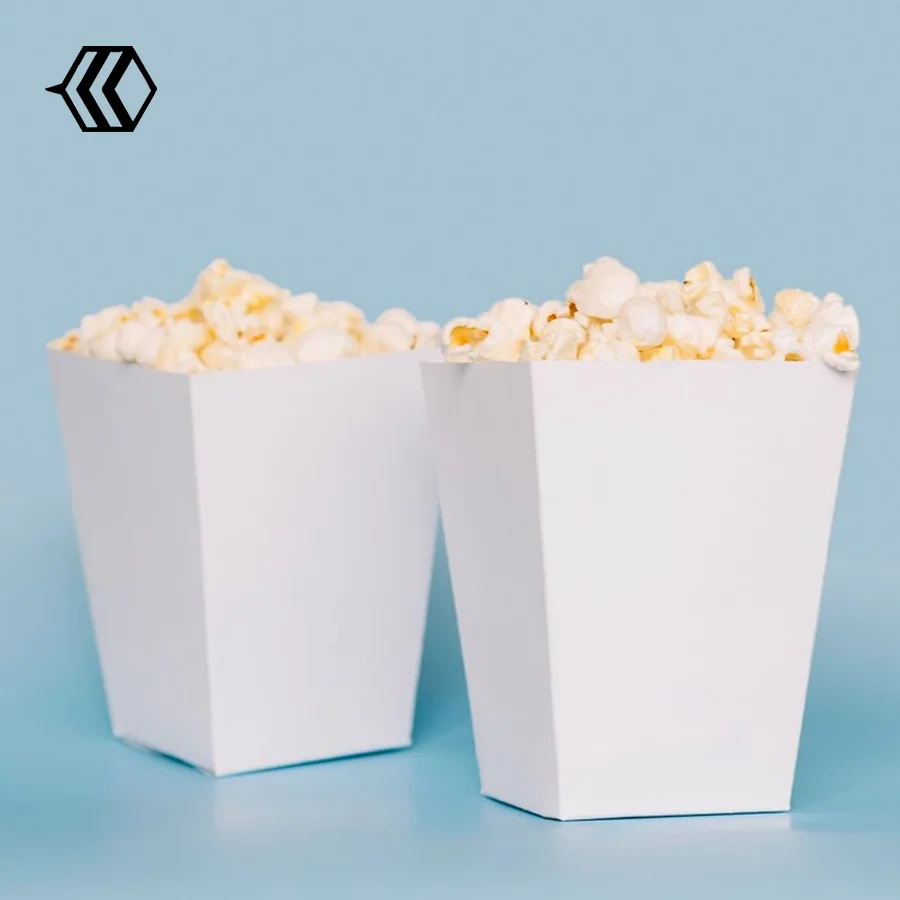 mini white popcorn boxes