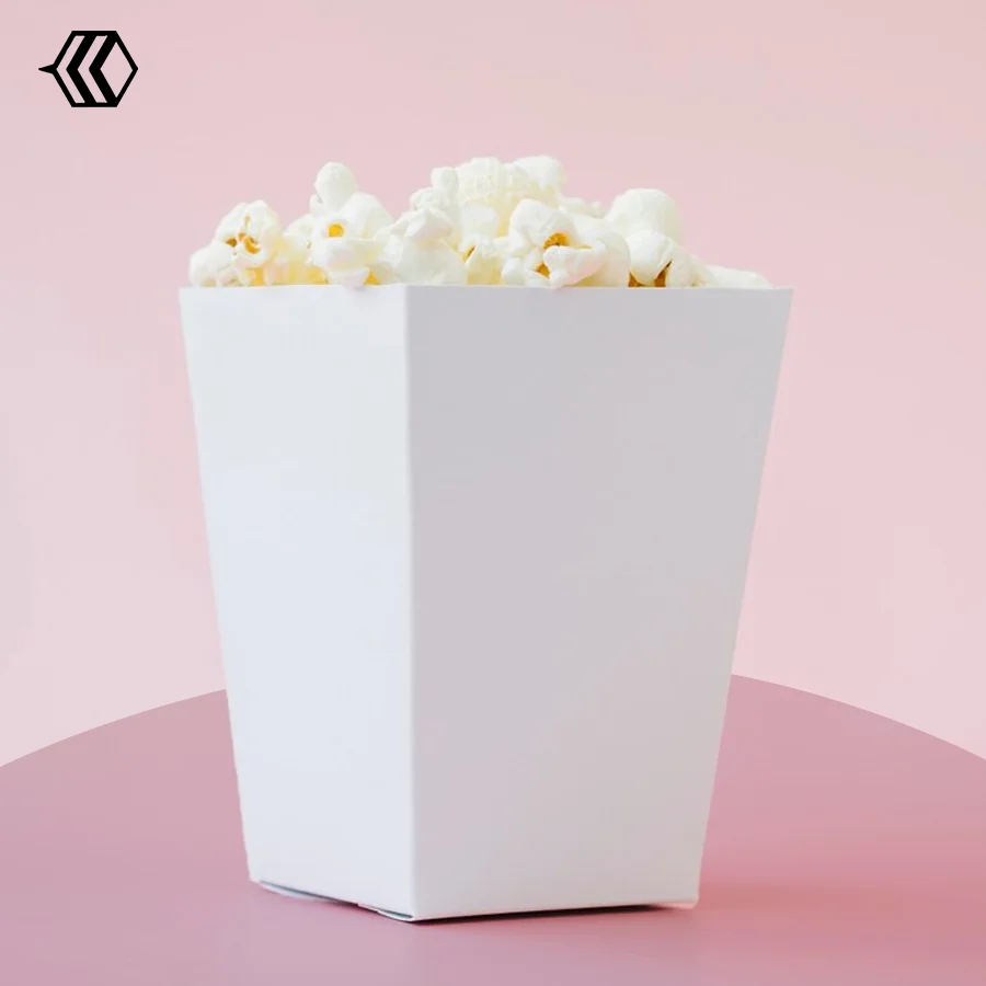 plain white popcorn boxes