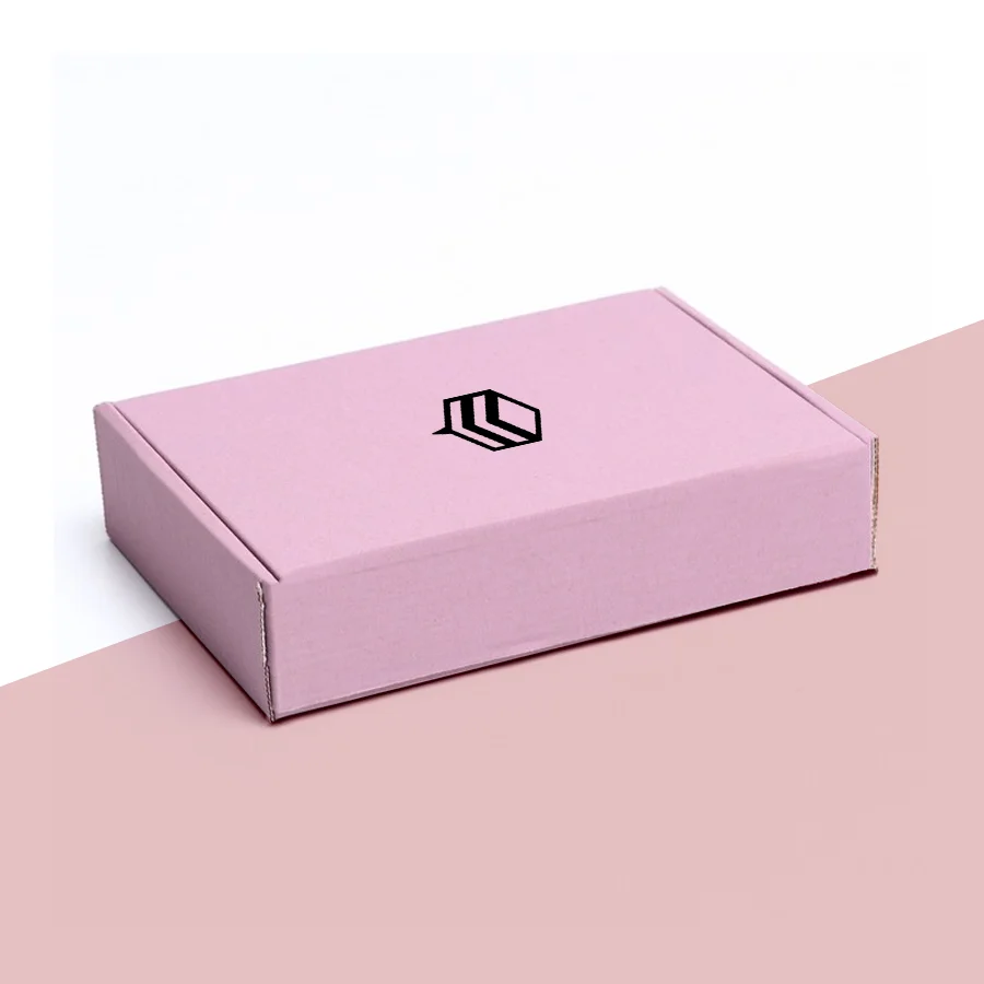 pink cardboard box packaging