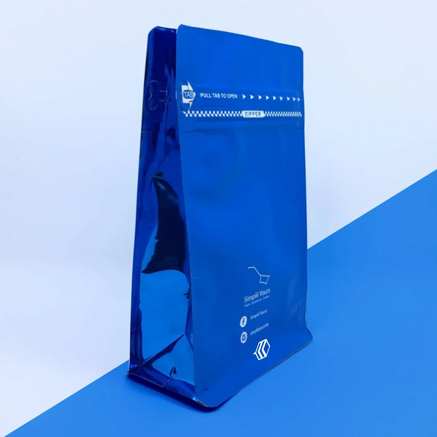 blue packaging food