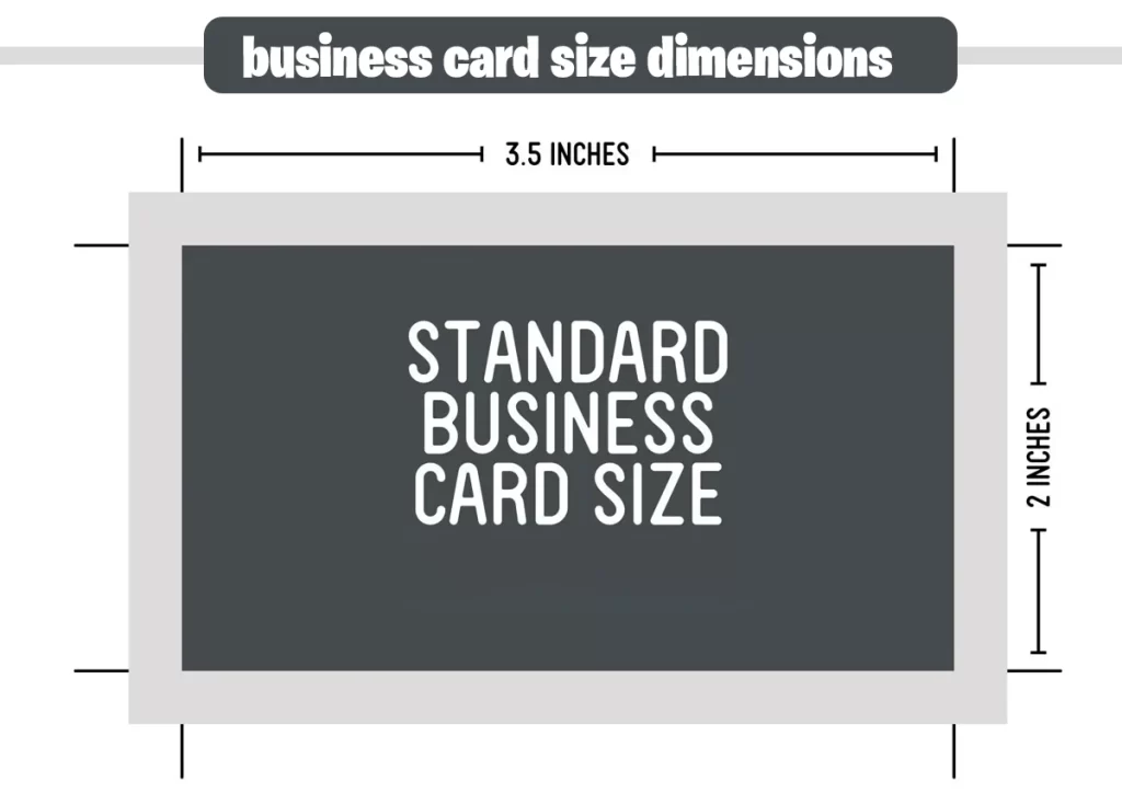 business card size dimensions