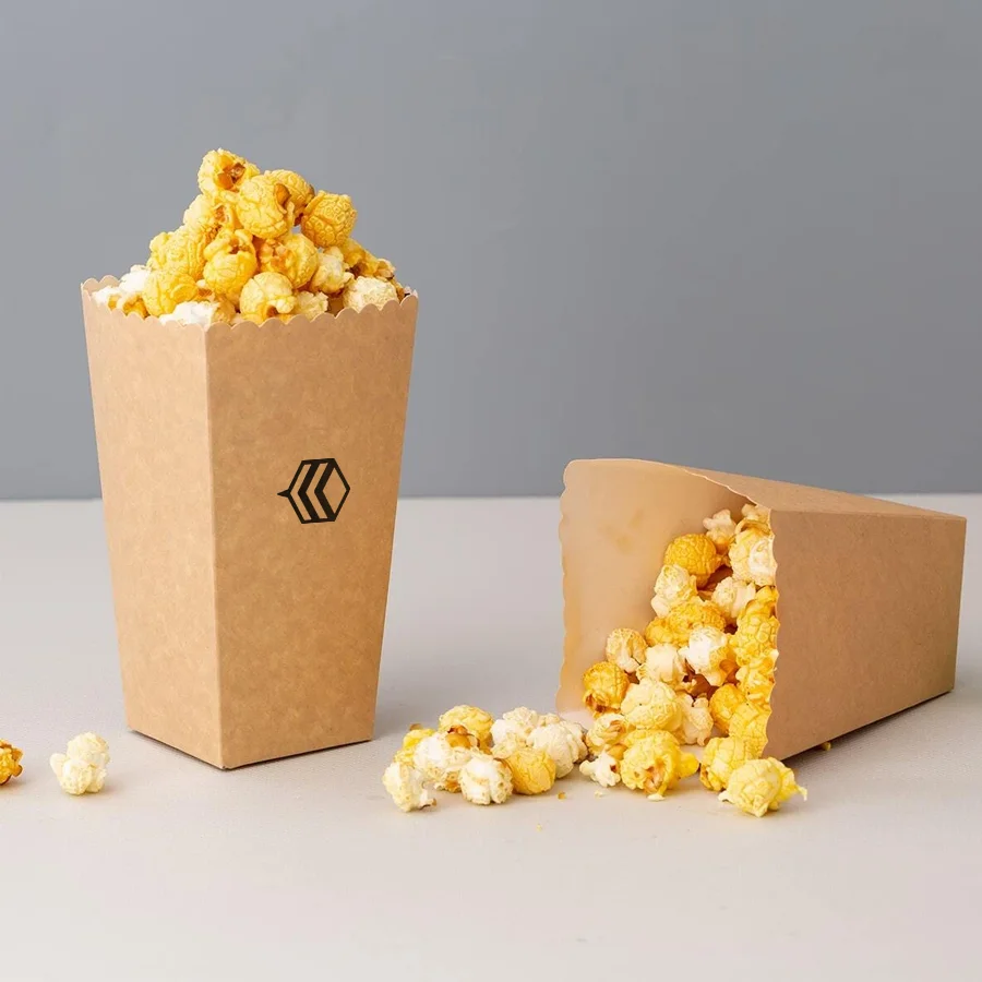 large kraft popcorn box