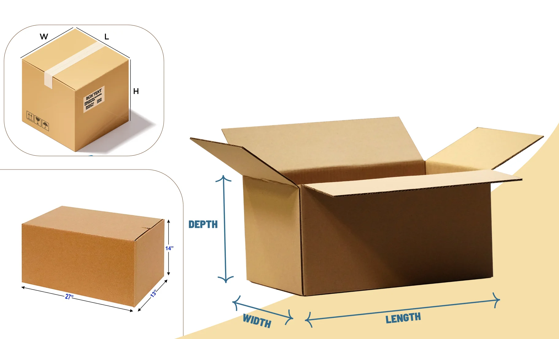 medium sized box dimensions