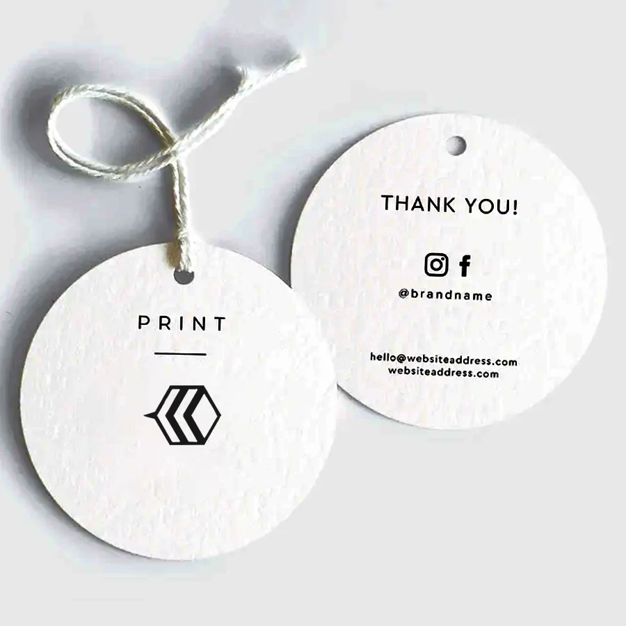 round hang tags custom printing