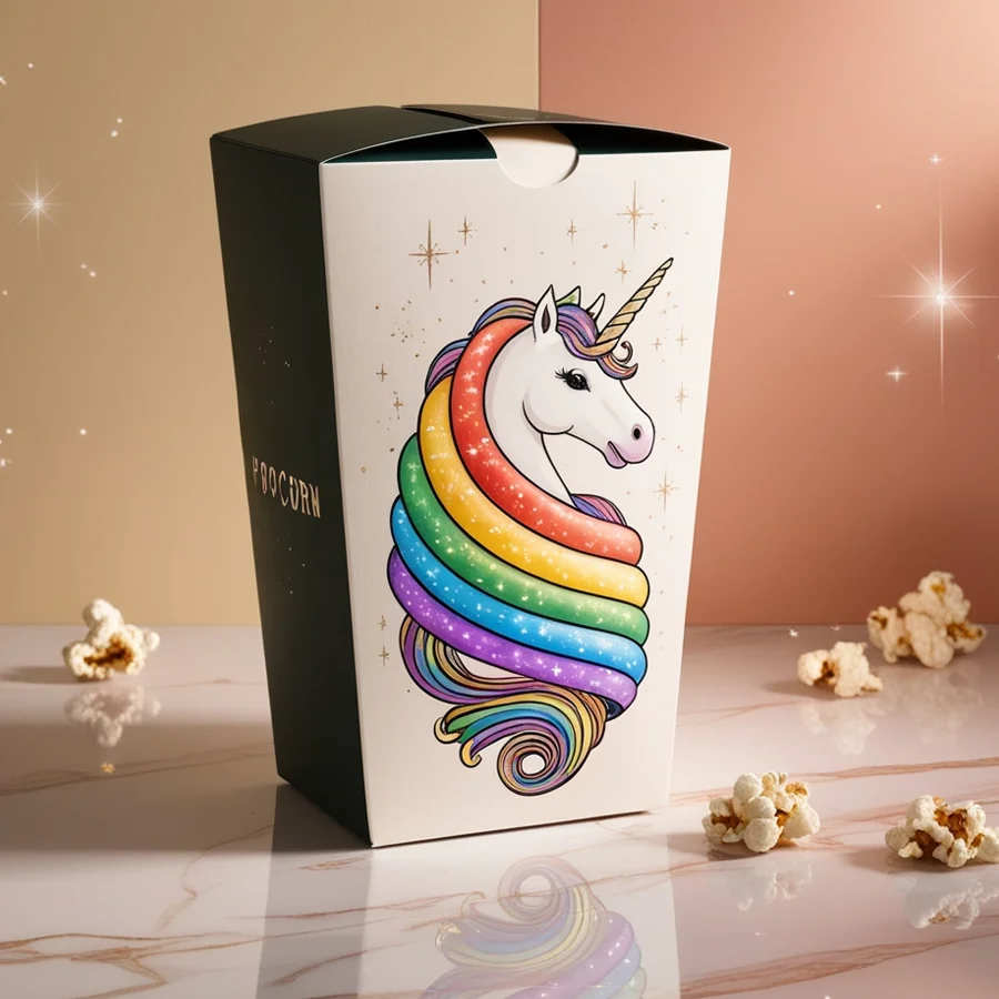 unicorn popcorn box template