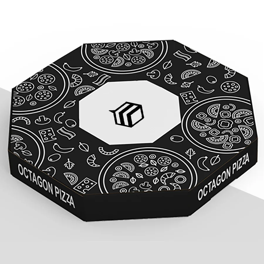 black pizza boxes uk