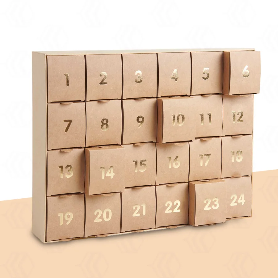 empty advent calendar boxes