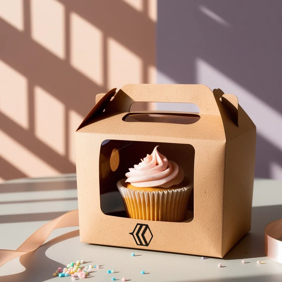 kraft paper cupcake boxes