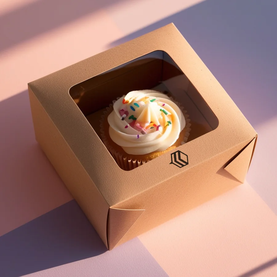 kraft single cupcake boxes