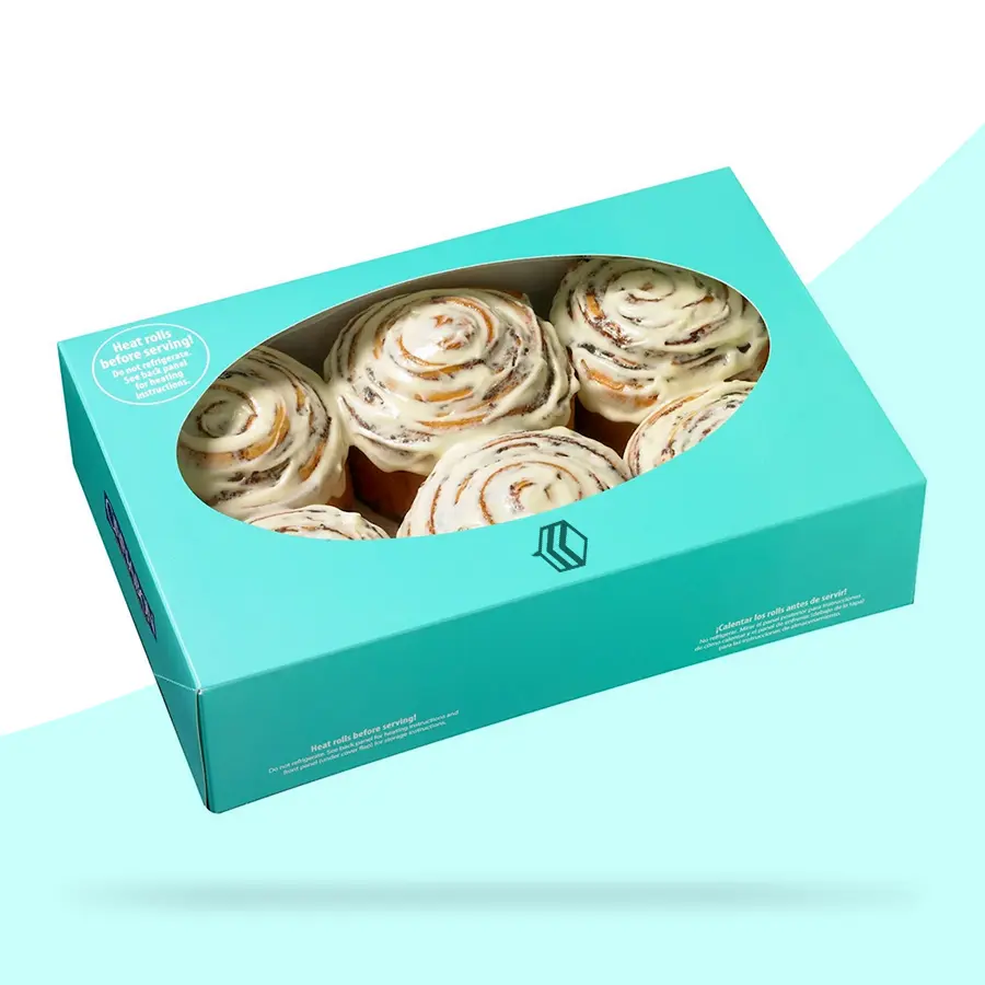 packaging for cinnamon rolls