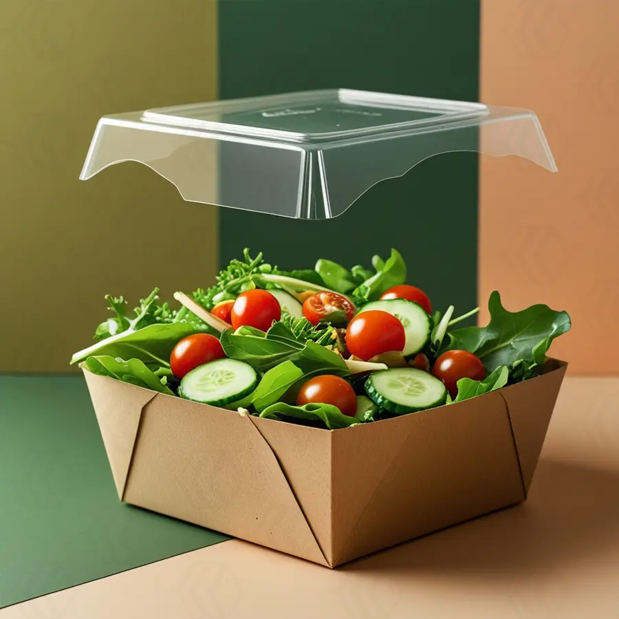 small kraft salad box