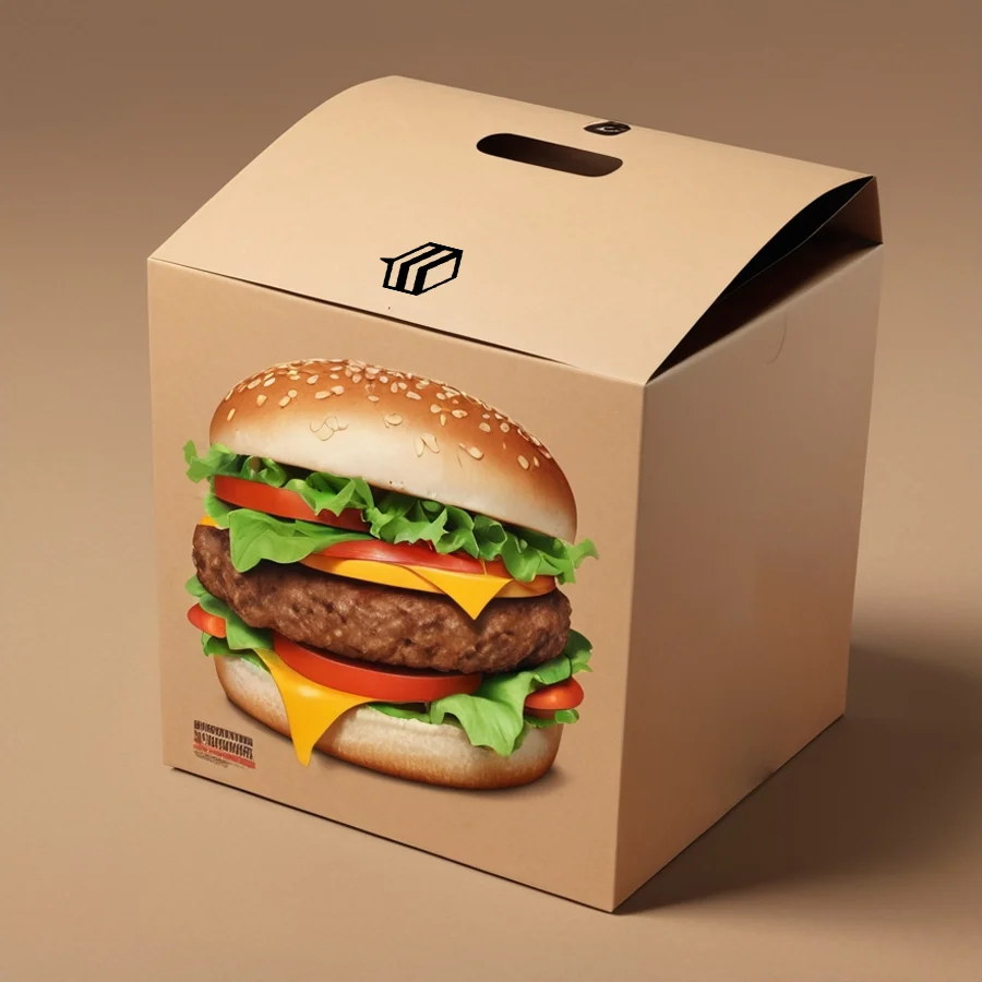 brown burger box