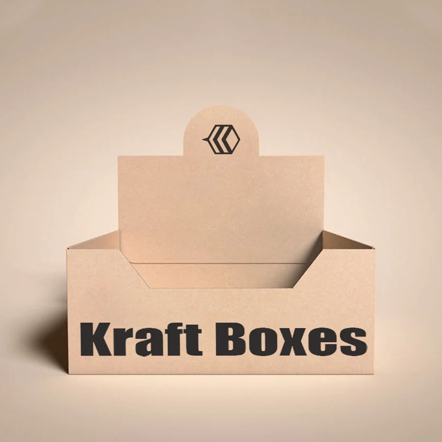 kraft counter display box