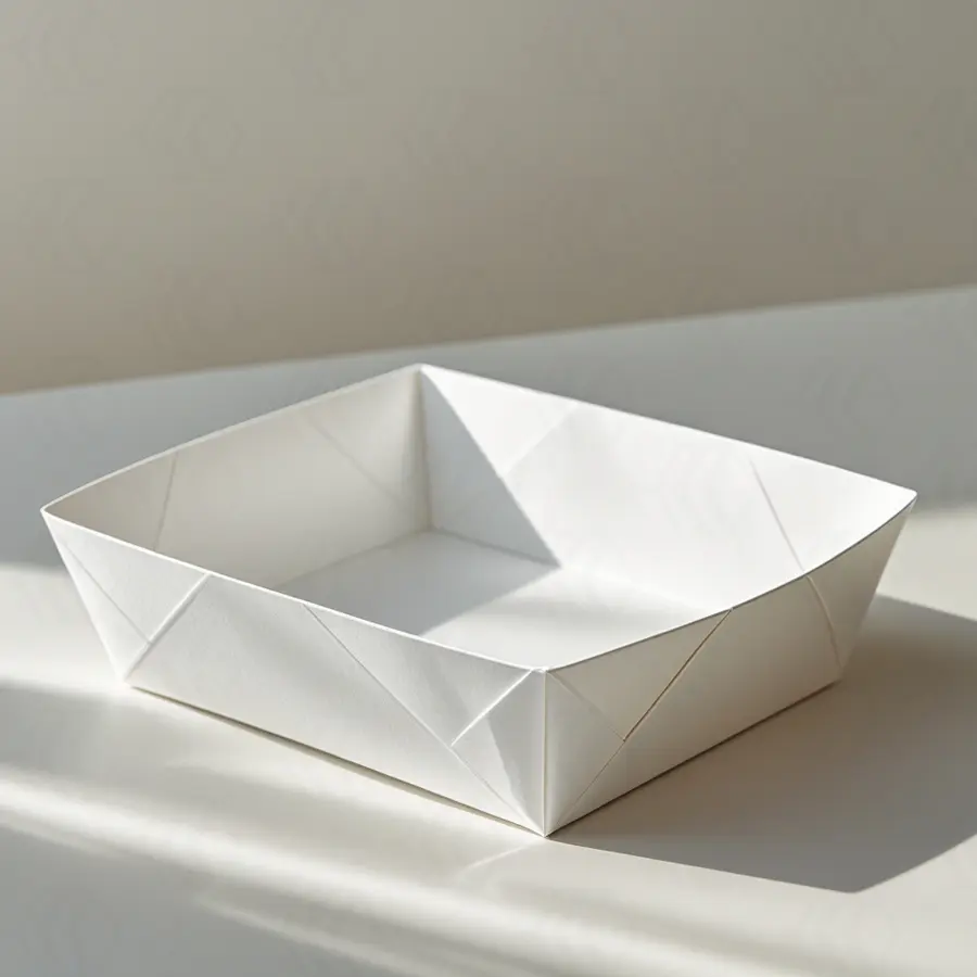 white paper food boats