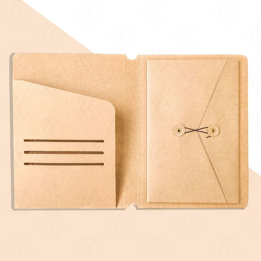 brown kraft pocket folders