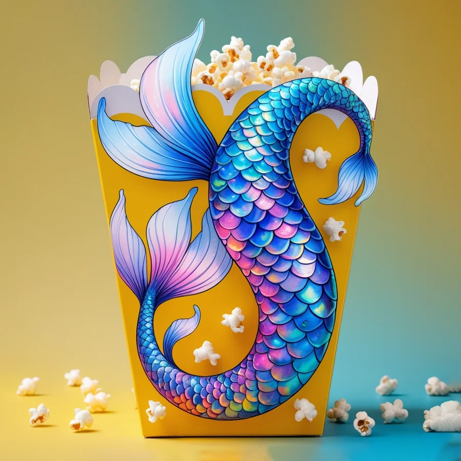 mermaid popcorn bags
