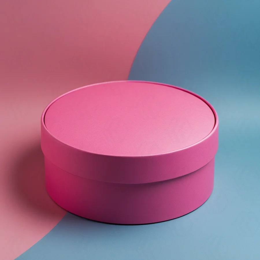 pink round boxes with lid