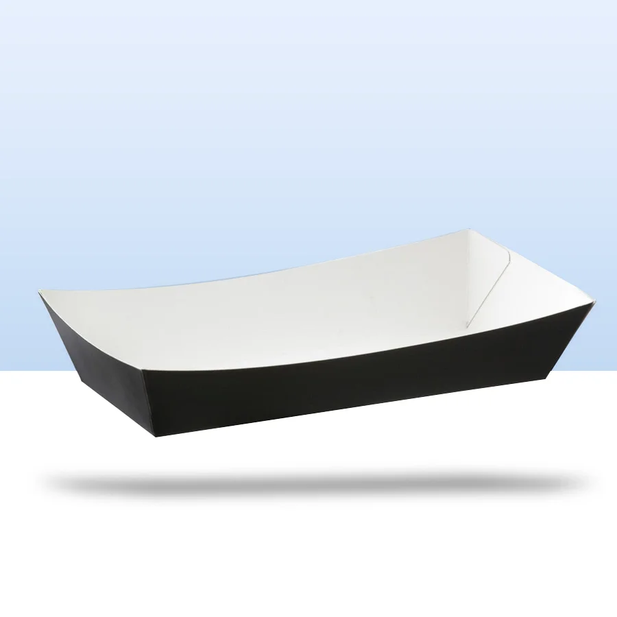 black burger tray
