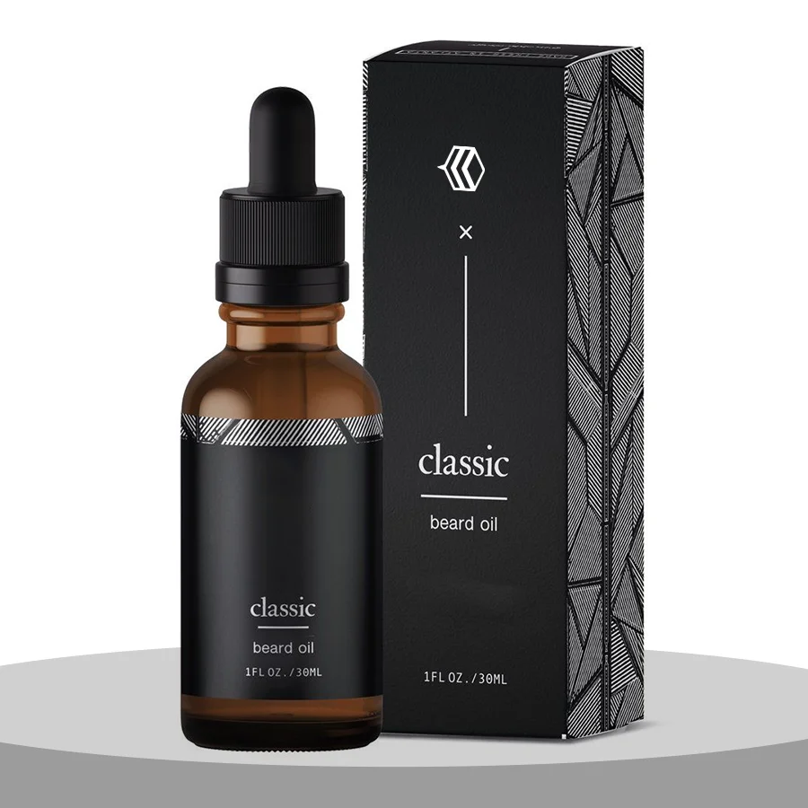 custom beard oil packaging