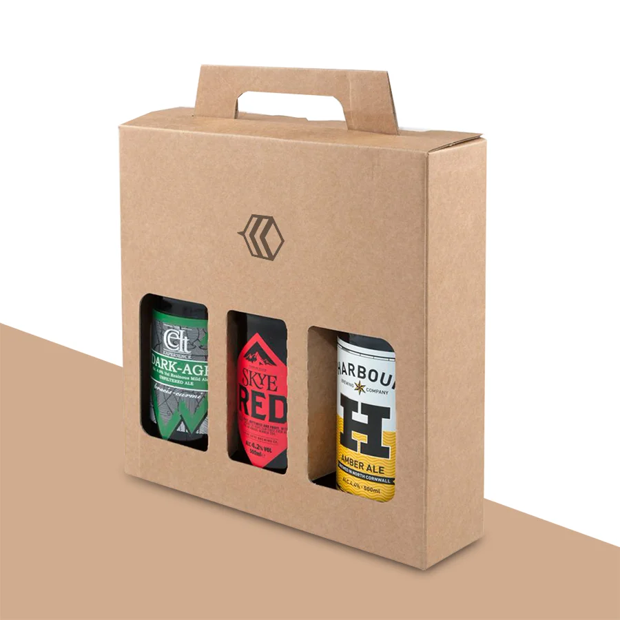 Kraft Bottle Boxes 