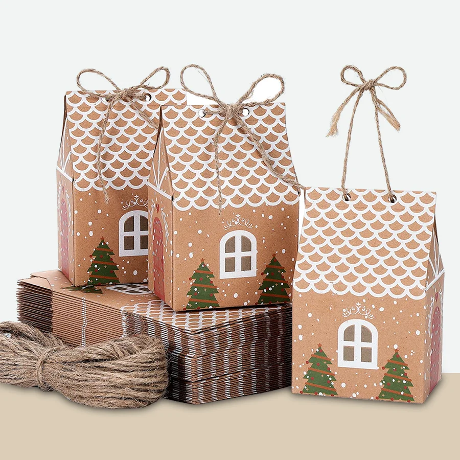 christmas kraft gift boxes