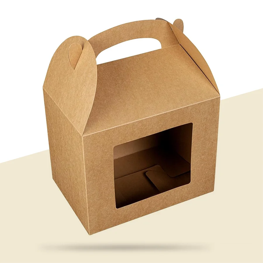 kraft gable box with window