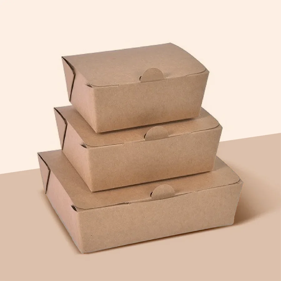 brown cardboard takeaway boxes