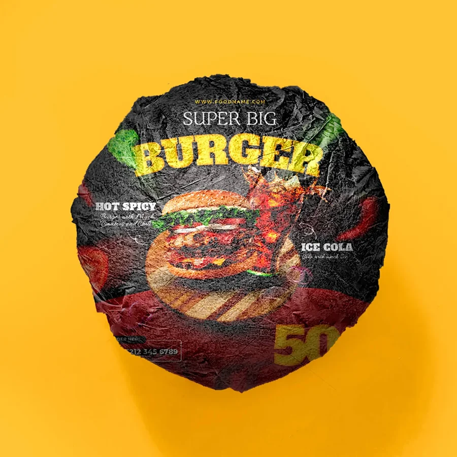 burger gift wrapping paper