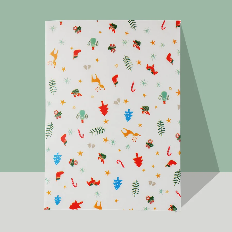 christmas wax paper