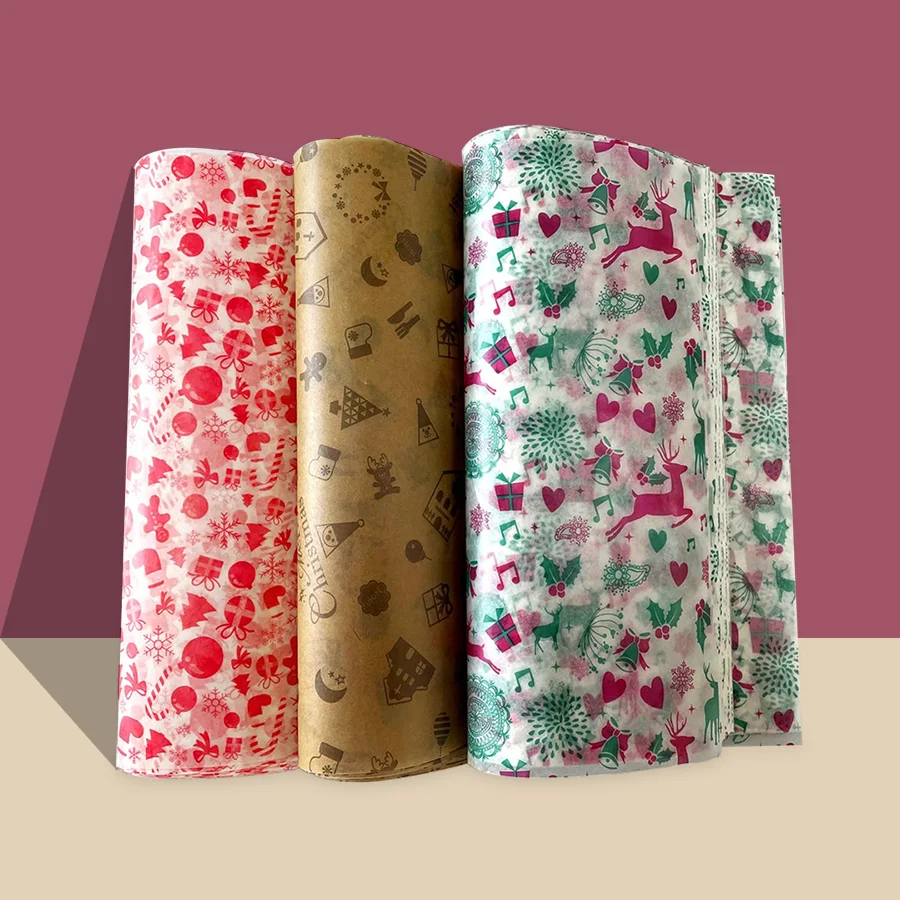 christmas waxed paper sheets