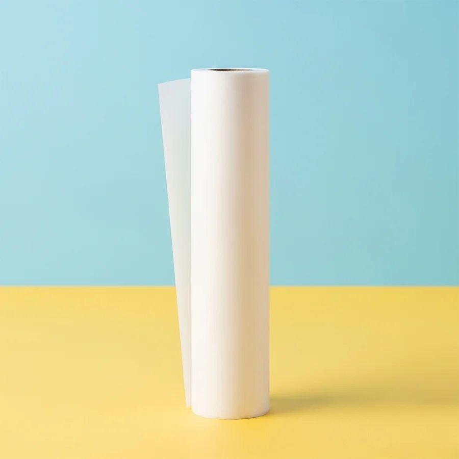 white wax paper roll
