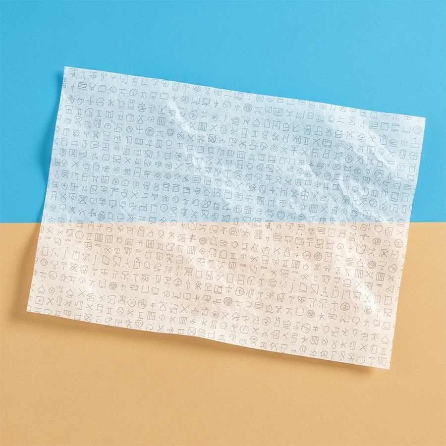 white wax paper sheets