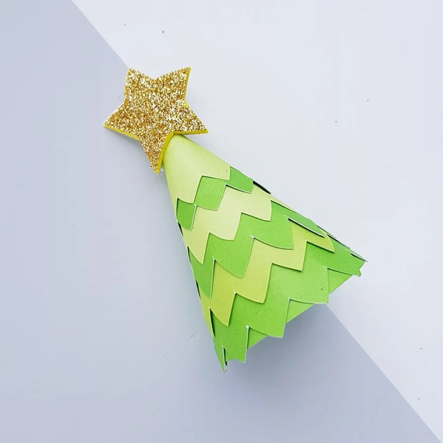 christmas paper cones