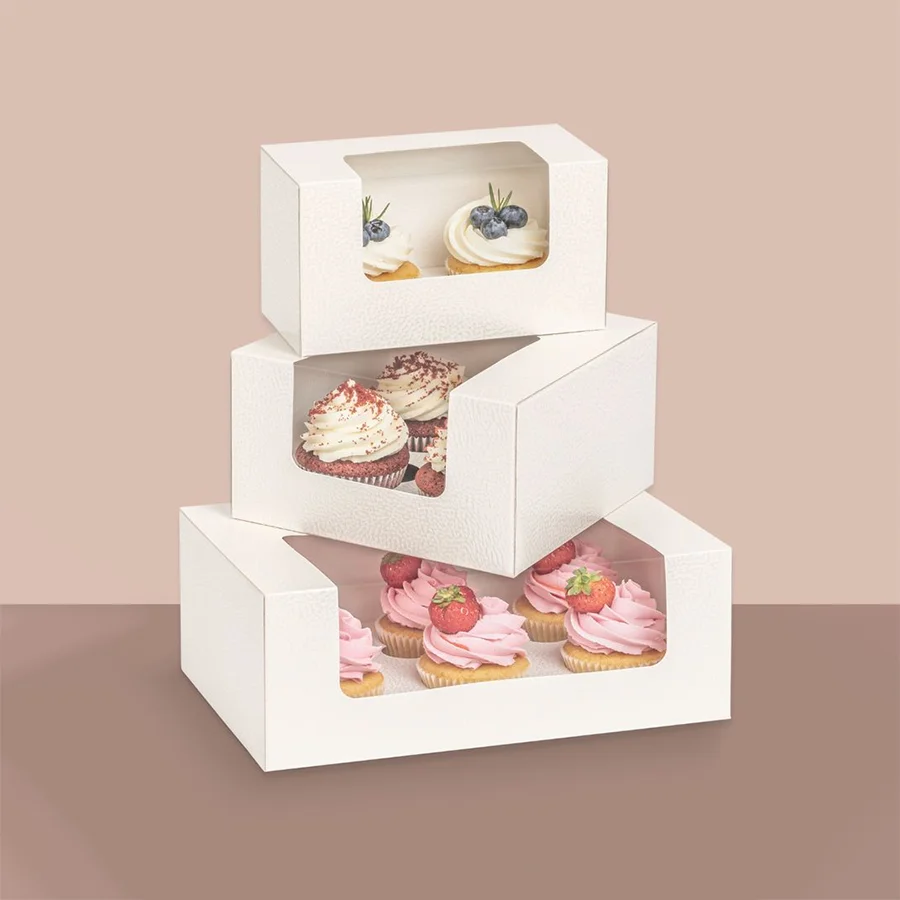 white pastry window boxes