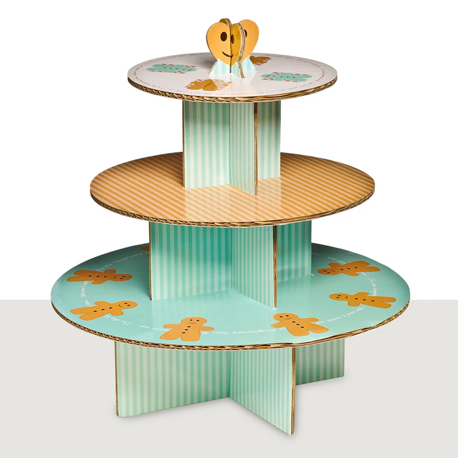 cardboard 3 tier cake stand