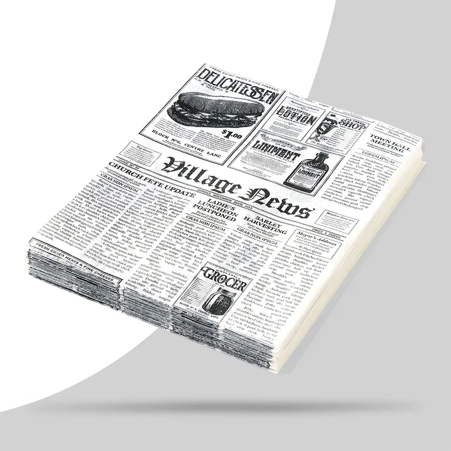 newsprint wax paper
