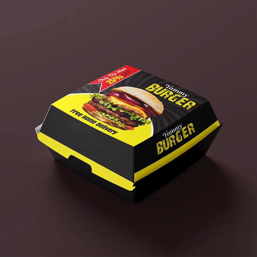 Black Burger Boxes