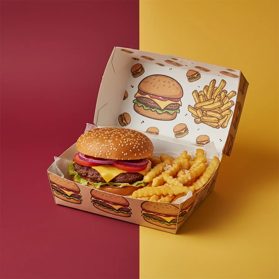 Burger and Chips Boxes