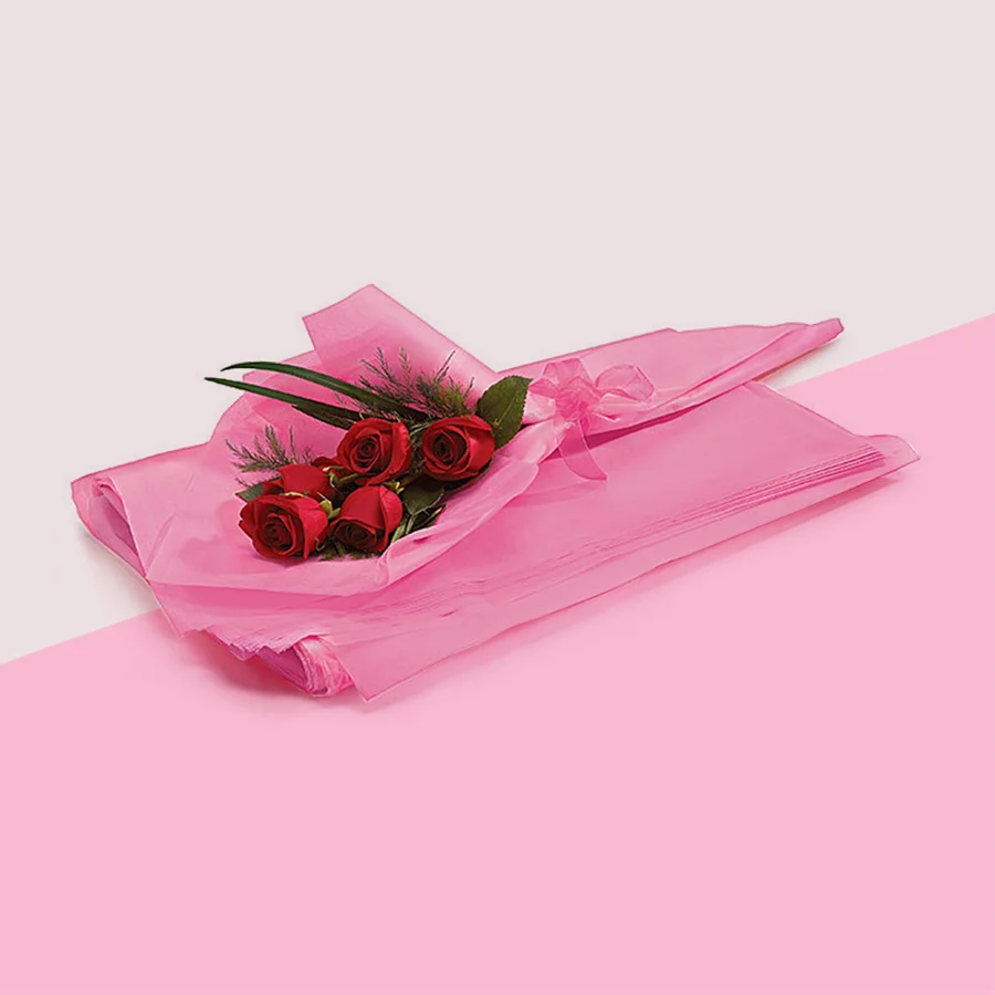 pink-wax-paper-for-flower